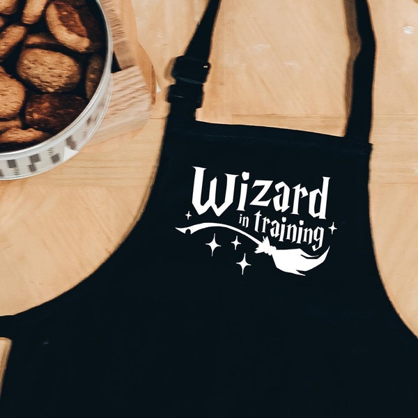 Wizard in Training Apron | Kids Cooking Gift | Toddler Apron | Geeky Kitchen Gifts for Children