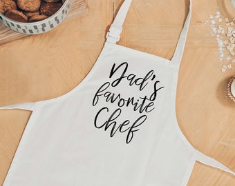 Personalized Apron | Custom Gift | Cooking and Baking Apron for Kids | Toddler Smock | Dad's Favorite Chef