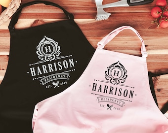 Personalized Apron | Perfect Housewarming Gift | New Home Kitchen Decor | Bridal Shower Gift | Anniversary Gift