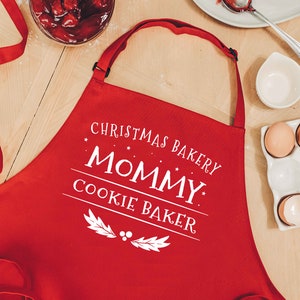 Weihnachten benutzerdefinierte Schürze | Cookie Bäcker | Personalisiertes Weihnachtskochgeschenk