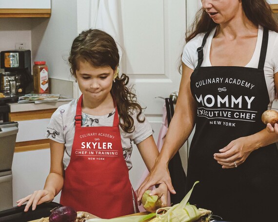 Delantal Para Niños Daddy's Little Helper Personalizado De Cocina Cocinar Hornear 