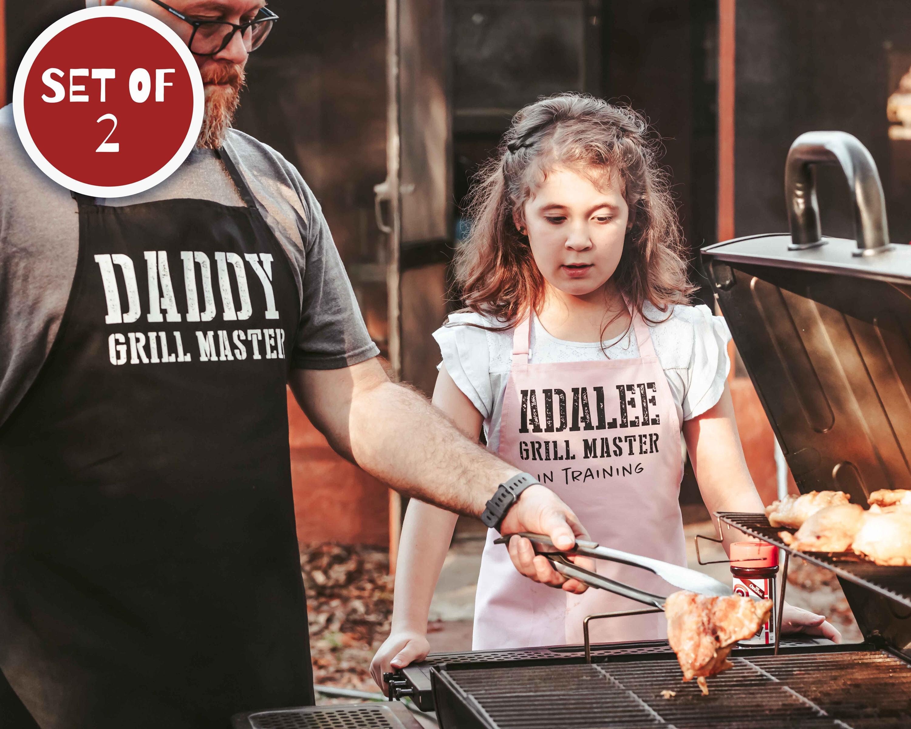 Personalized Grill Apron Set Daddy & Child Bbq Aprons