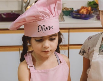 Personalized Chef Hat | Kids Cotton Cooking Hat | Custom Child Chef Hat | Cooking Gift for Children | Screen Printed Toddler Chef Hat