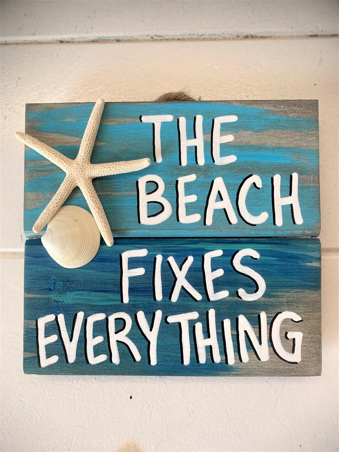 Beach Pallet Art Wooden Beach Fixes Everything Sign, Beach Decor, Wood