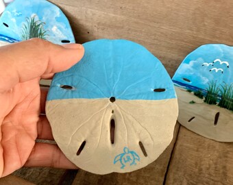 Sand Dollar Ornaments - Pinot's Palette Painting