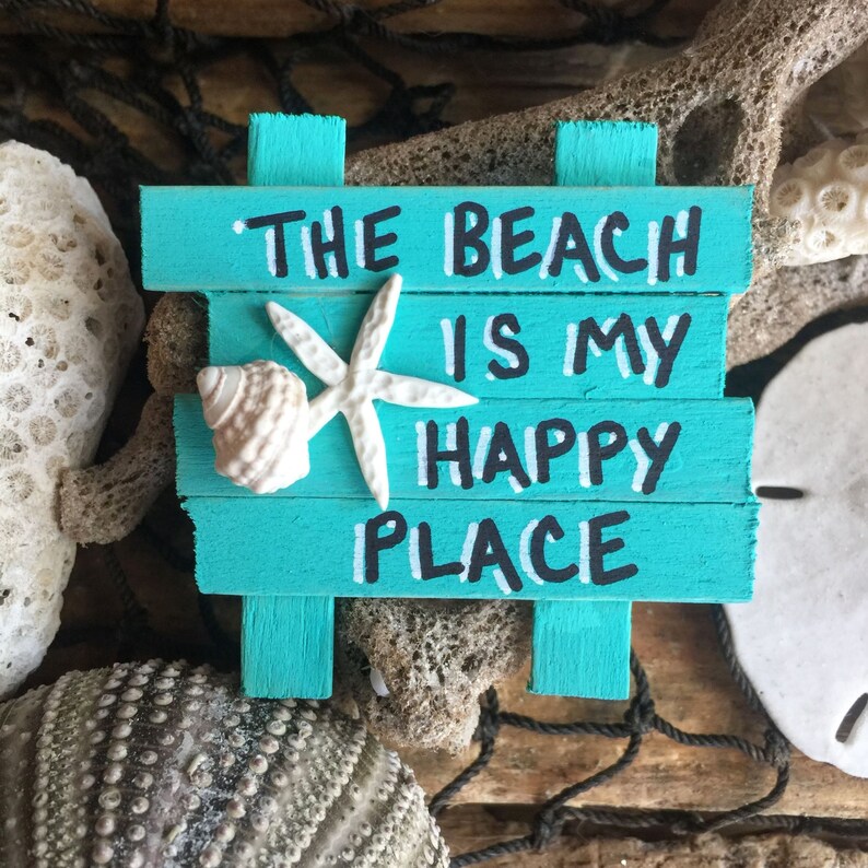 Beach Fridge the Beach is My Happy Place Refrigerator Etsy