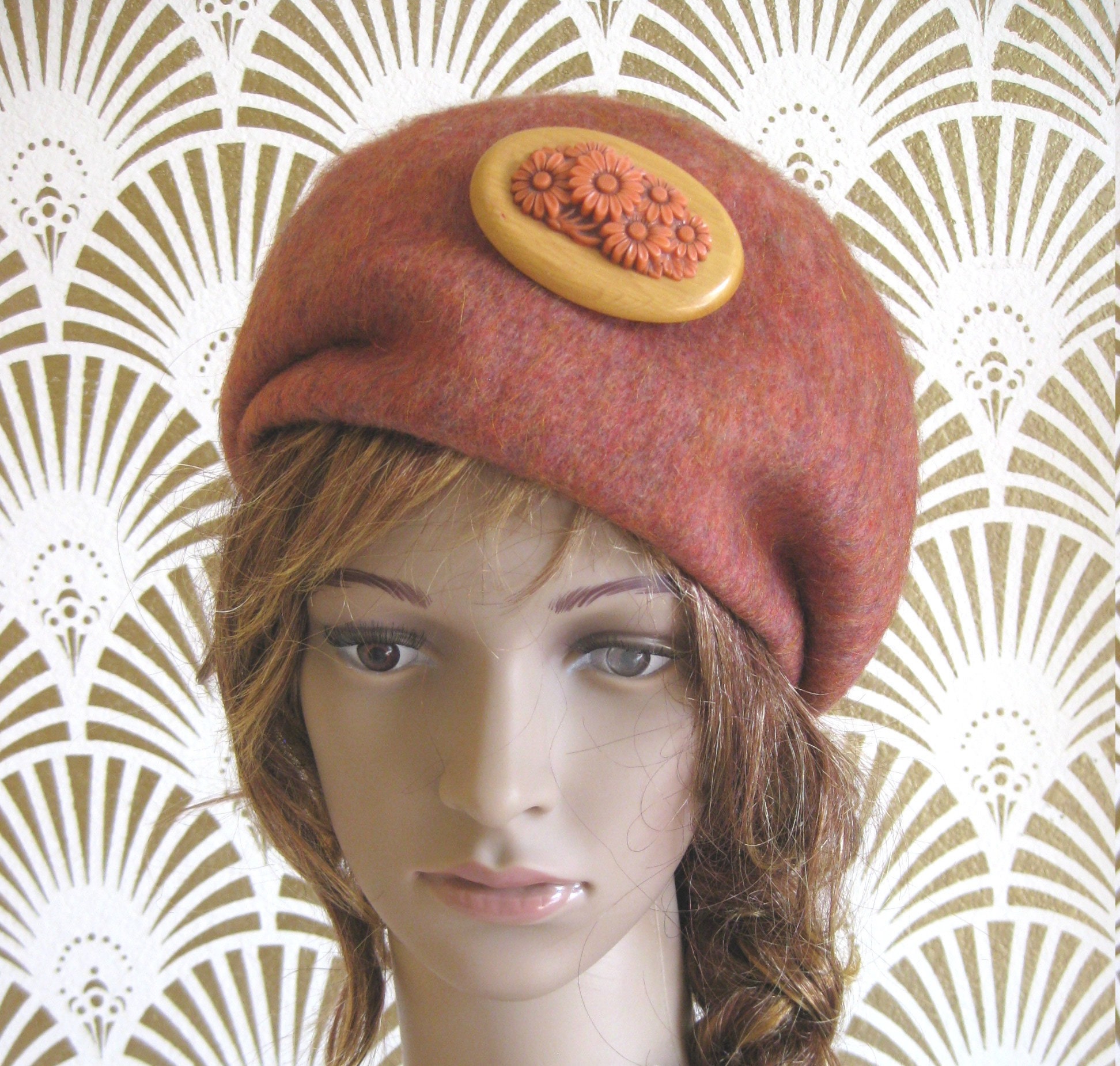 CPH BERET / BROKEN WOOL / BROWN HEATHER