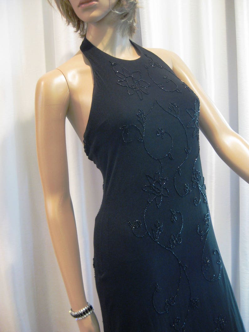 Laundry by SHELLI SEGAL Elegant Halter Neck Evening Dress Etsy