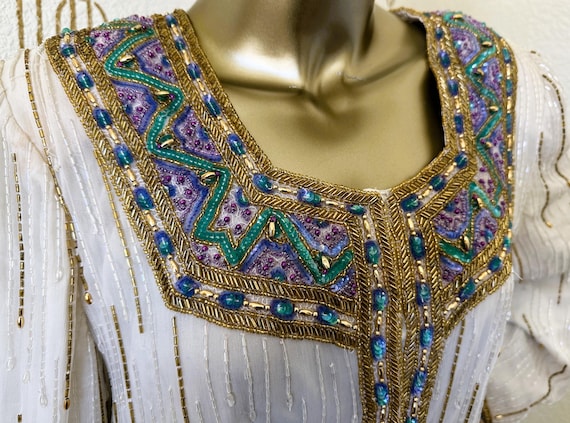 Vintage Beaded Silk Jacket, INTERLUDE Designer, S… - image 1