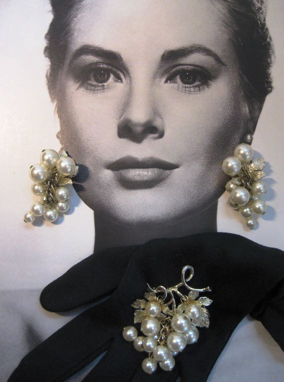 JUDY LEE Brooch and Earrings Set, Stylized Leaves… - image 10