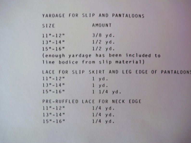 Pantaloons Patterns Antique Fashion Slip Pantaloons Doll Pattern, 11-16 Inch (cut/complete ...