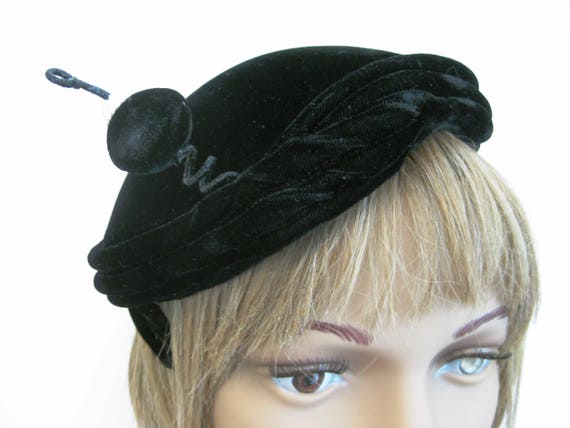 Cocktail Hat, Mad Men Whimsy!!! Modish Vintage Bl… - image 9