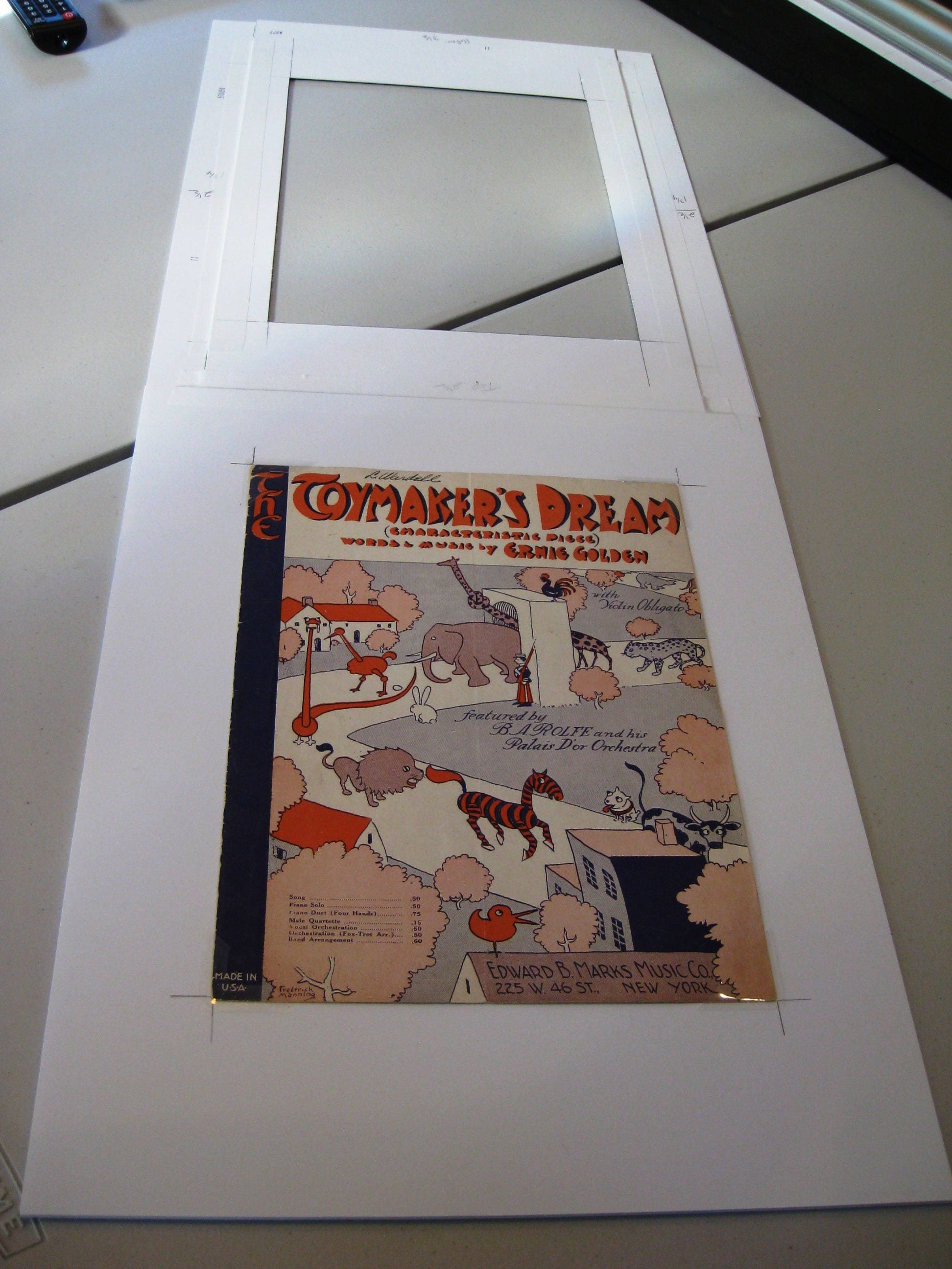 Vintage Original Sheet Music The Toymakers Dream Matted Etsy