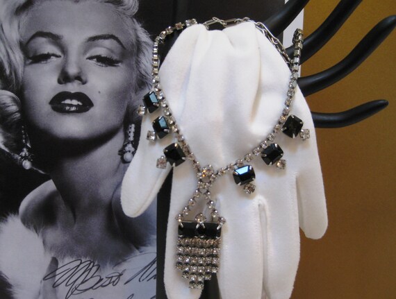 Crystal Rhinestones, Choker Necklace and Dangle E… - image 9