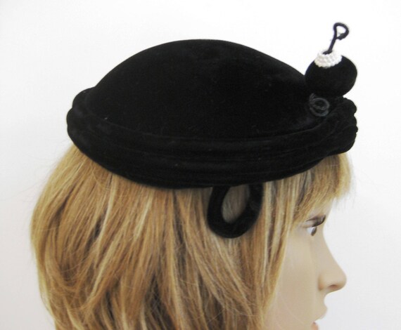 Cocktail Hat, Mad Men Whimsy!!! Modish Vintage Bl… - image 6