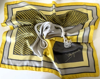 Schal, SCHIAPARELLI Designer, Quadratisch, 73 x 72 cm, 100% Seide, Made in Japan, Vintage
