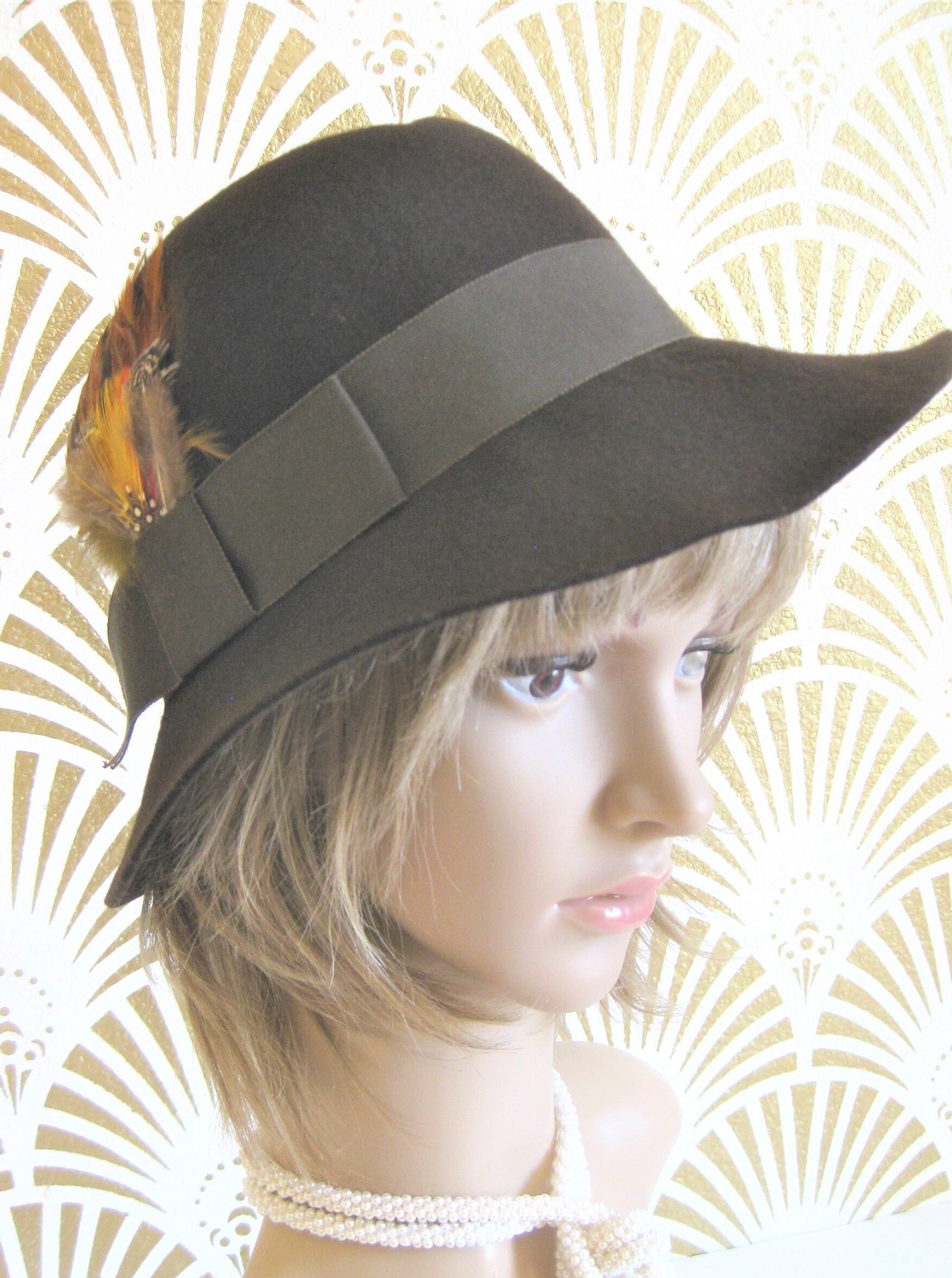 Betmar Fedora Hat: 100% Wool Felt With Feather Accent 