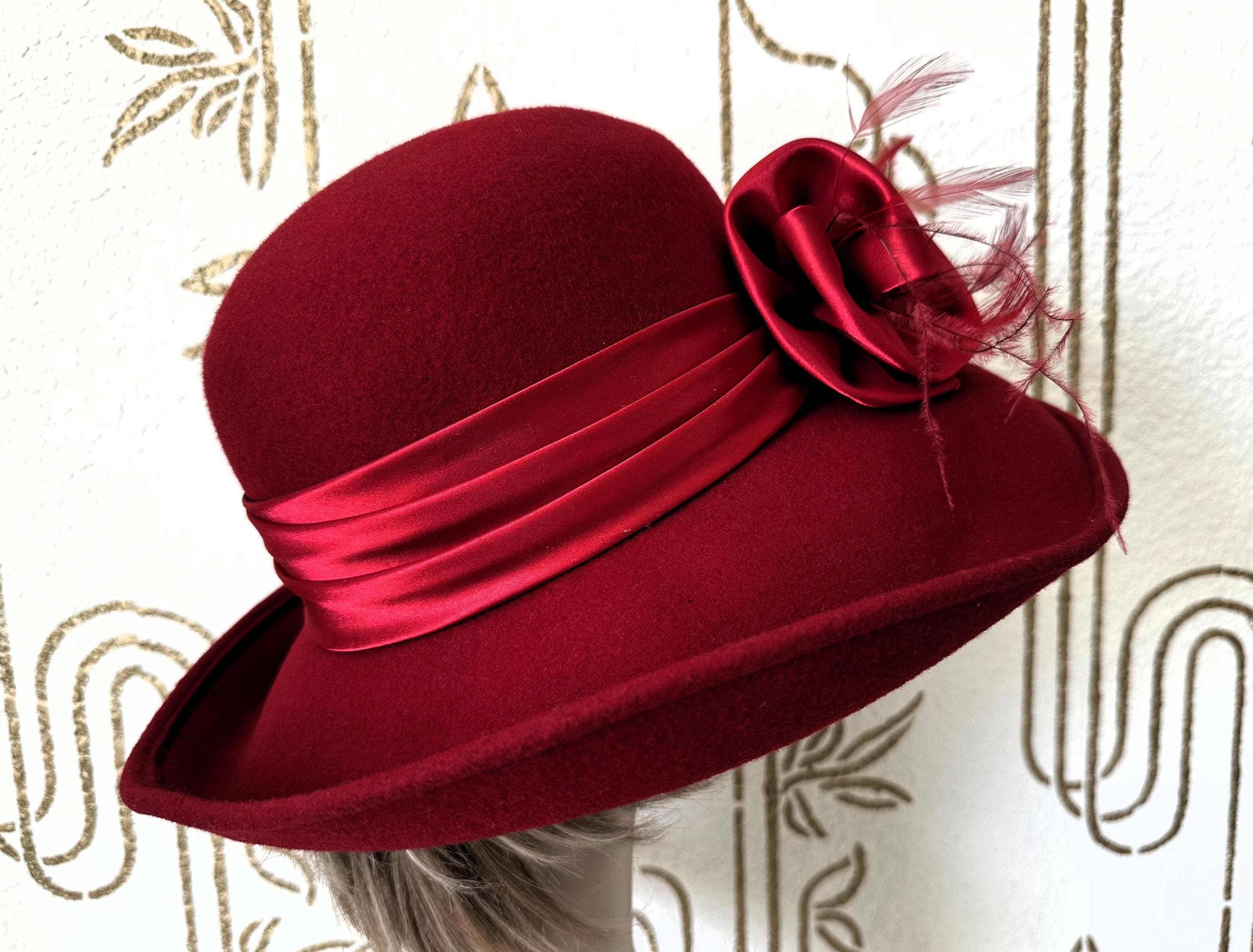 Vintage Betmar New York Wool Fedora Hat w/ Feather Band – Small 21.5” Fedora Original 100% Wool Vintage Hats for Women for sale | eBay main image 3