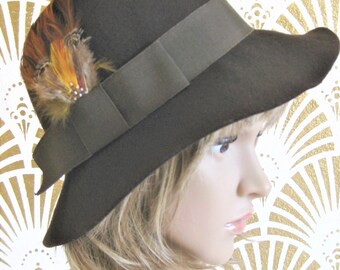 Betmar Fedora Hat: 100% Wool Felt With Feather Accent  display picture 1