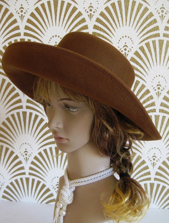Vintage Hat, Fedora Style, Brown Felt, SAS Hat Co… - image 7