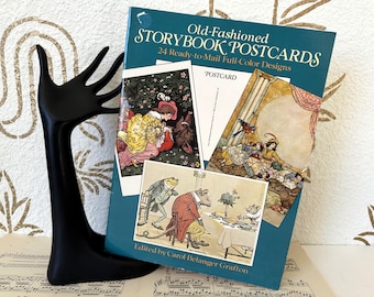 Book, Old-Fashioned Storybook Postcards, Edited by Carol Belanger Grafton, Softcover, Vintage