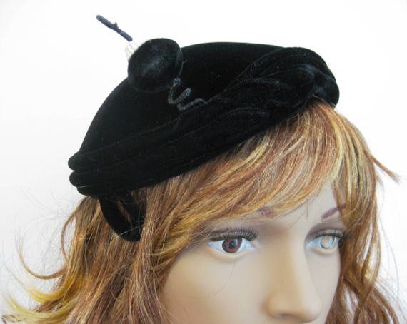 Cocktail Hat, Mad Men Whimsy!!! Modish Vintage Bl… - image 2