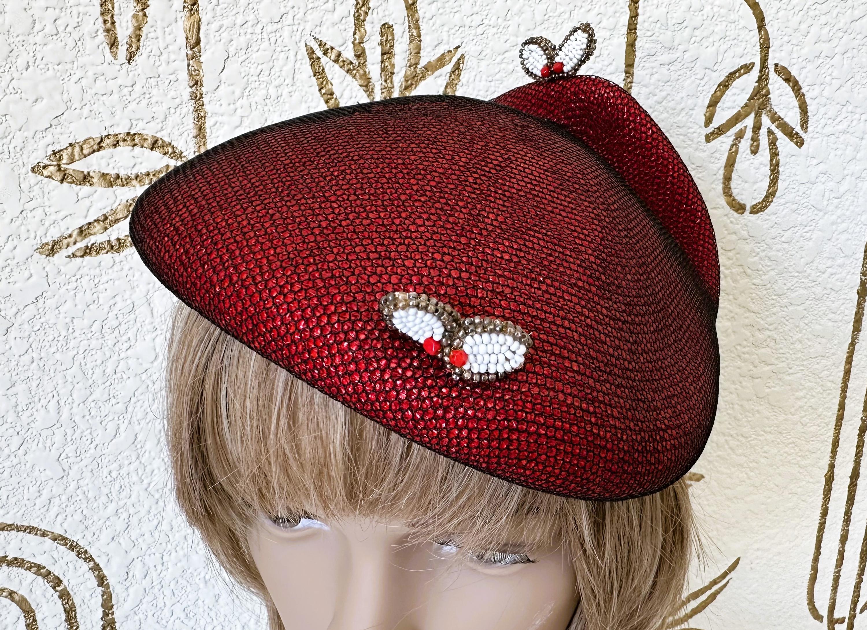 Vintage JW Robinson CO Fabric Cap with Colorful Gems This week marks a few important things for us. We started a  main image 3