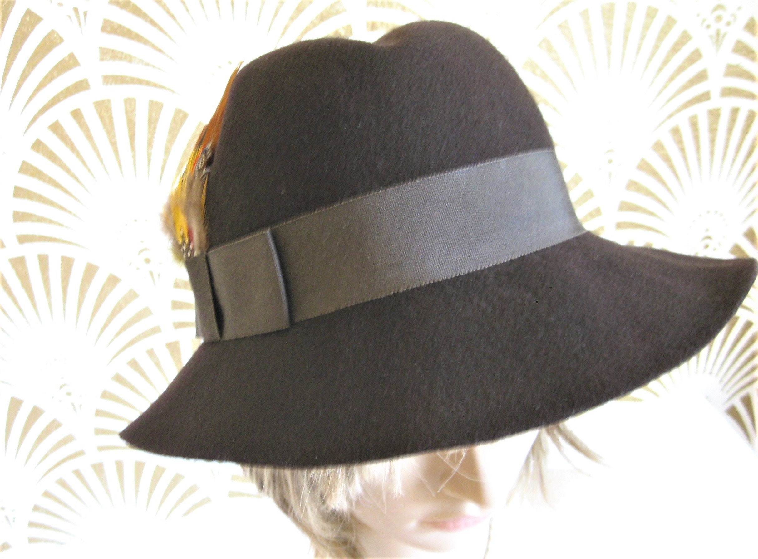 Betmar Fedora Hat: 100% Wool Felt With Feather Accent 