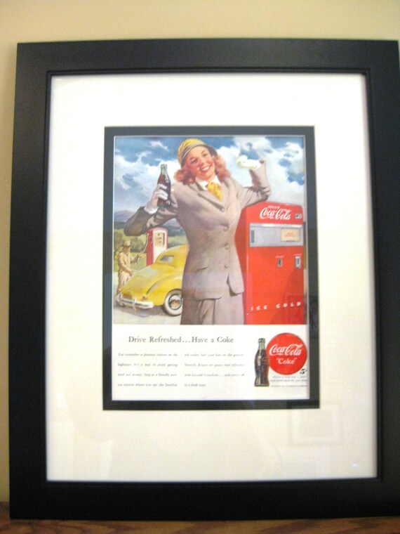 1948 Coca-cola Ad, Matted Vintage Print (16x20) - Etsy UK
