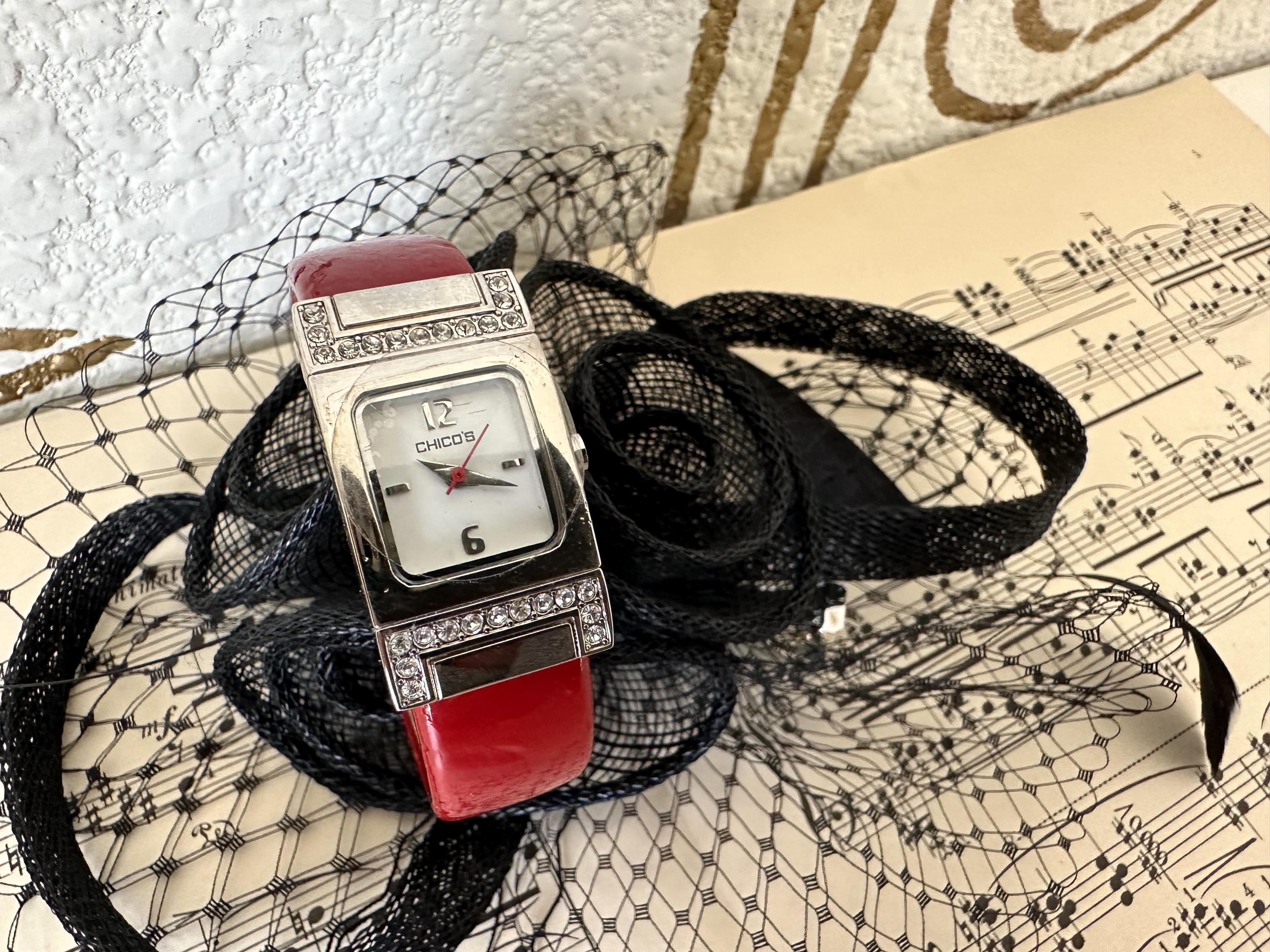 Chico’s Ver Cuff rhinestone watch EUC Chico main image 4