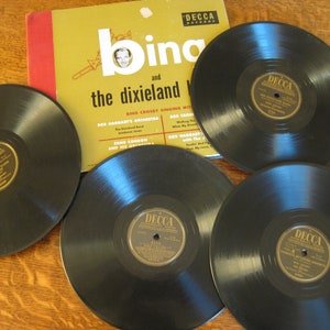 Bing Crosby & Dixieland Bands Vinyl Record Set, Decca Records, 1951