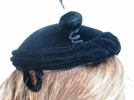 Cocktail Hat, Mad Men Whimsy!!! Modish Vintage Bl… - image 4