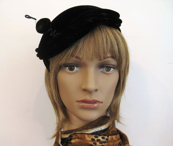 Cocktail Hat, Mad Men Whimsy!!! Modish Vintage Bl… - image 8