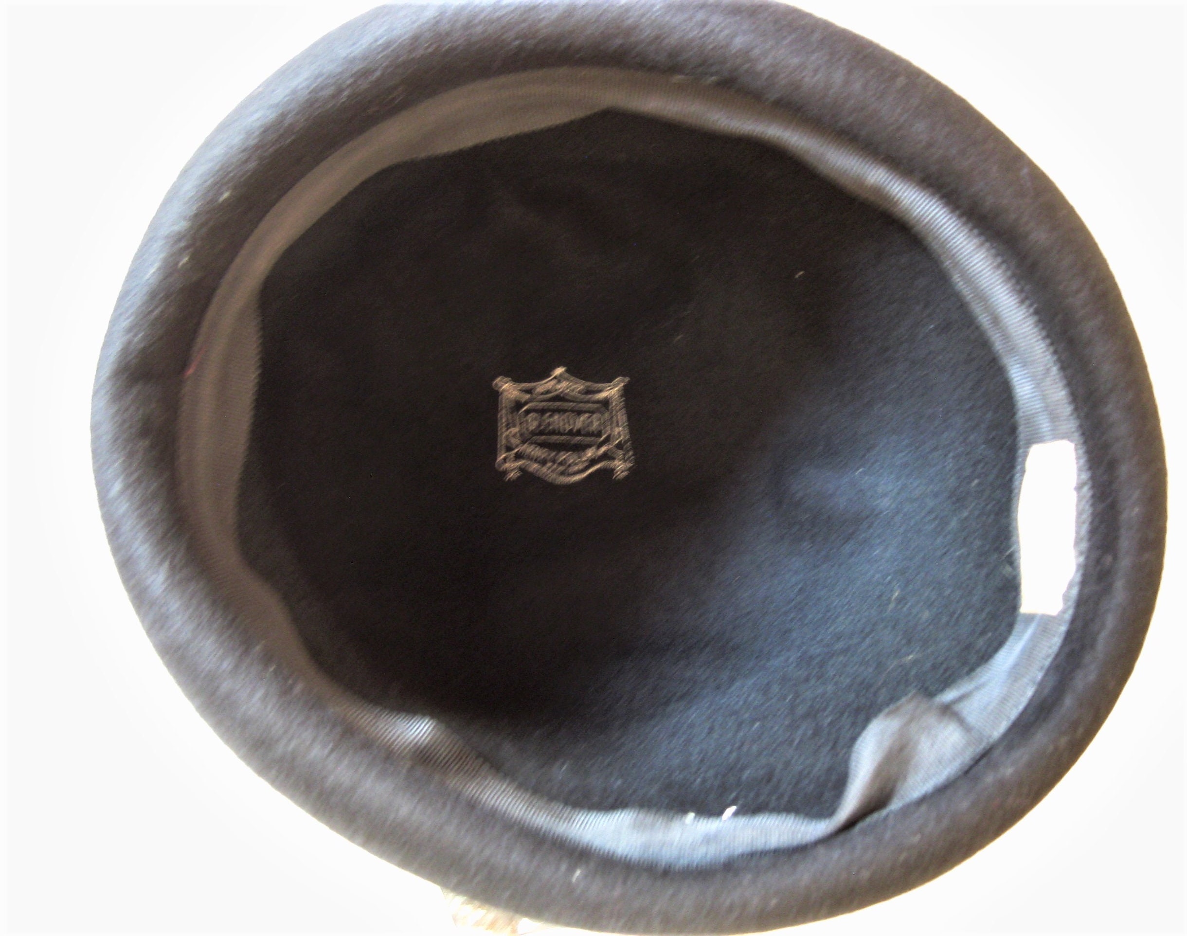 Vtg Womens Feather Hat Bowler Fedora Glenover Henry Pollack Black Felted Wool Feather Fedora Original Vintage Hats for Women | eBay main image 2