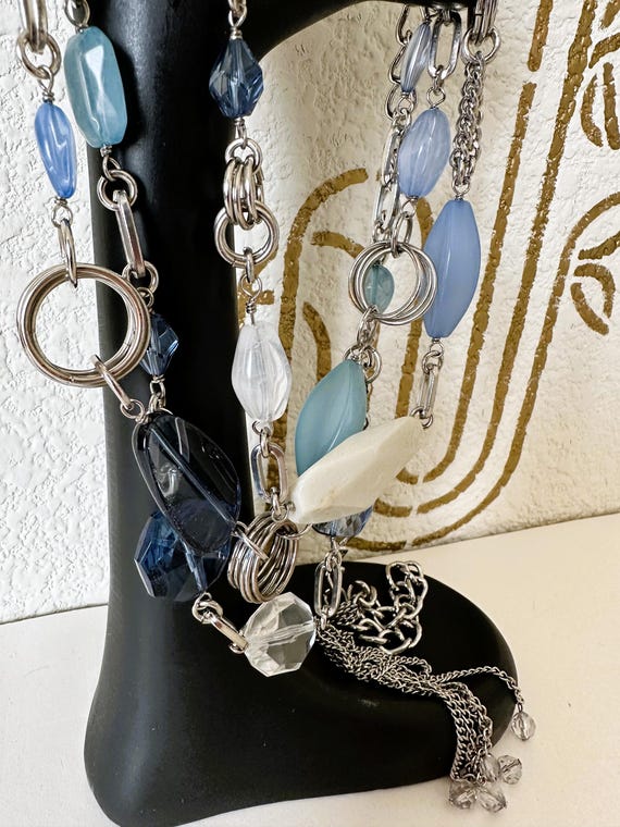Eye catching bead & chain belt, 4 bead strands with gold buckles, dangling chain Amazon.com: Deal Fashionista Gorgeous GOLD Tone 4 Strands  main image 2