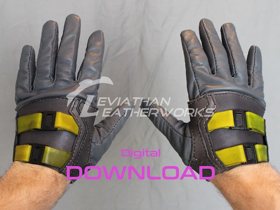 Leather PDF Pattern - Glove PATTERN - Fingerless Gloves
