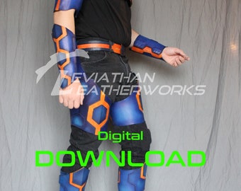Leather Armor PDF Patterns Bundle: Cyberpunk Cosplay Templates (Digital Download)