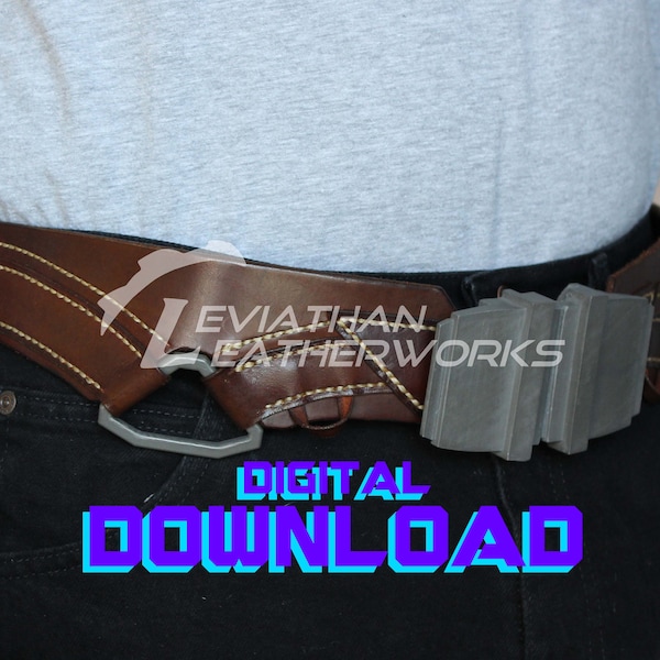 Leather PDF Pattern - Star Lord (inspired) PATTERN - Star Lord Belt Template - Guardians of the Galaxy Vol. 2 (inspired) Belt