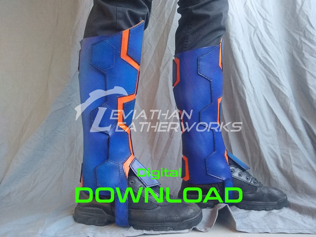 Leather PDF Pattern Gaiter PATTERN Gaiter Cosplay Pattern Cosplay Armor