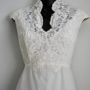 Ethereal Rare 1970s Lace Bodice Billowy Cotton Maxi Dress