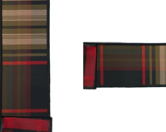 Red Plaid Back : 4 X 10yds Taffeta Black And Sage Green Plaid Taffeta Ribbon Fall /& Thanksgiving LUXE Designer Ribbon Black Wire Edge