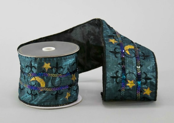 Halloween Ribbon - 4" X 5 Yards Ribbon, Halloween Ribbon, Spooky Ribbon, Halloween Decor, Designer Ribbon, Katherine's Collection Ribbon