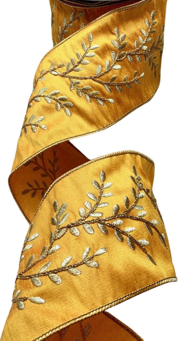 Gold Designer Ribbon Visual Arts Craft Supplies & Tools LUXE Designer Ribbon:4 X 10yds ...