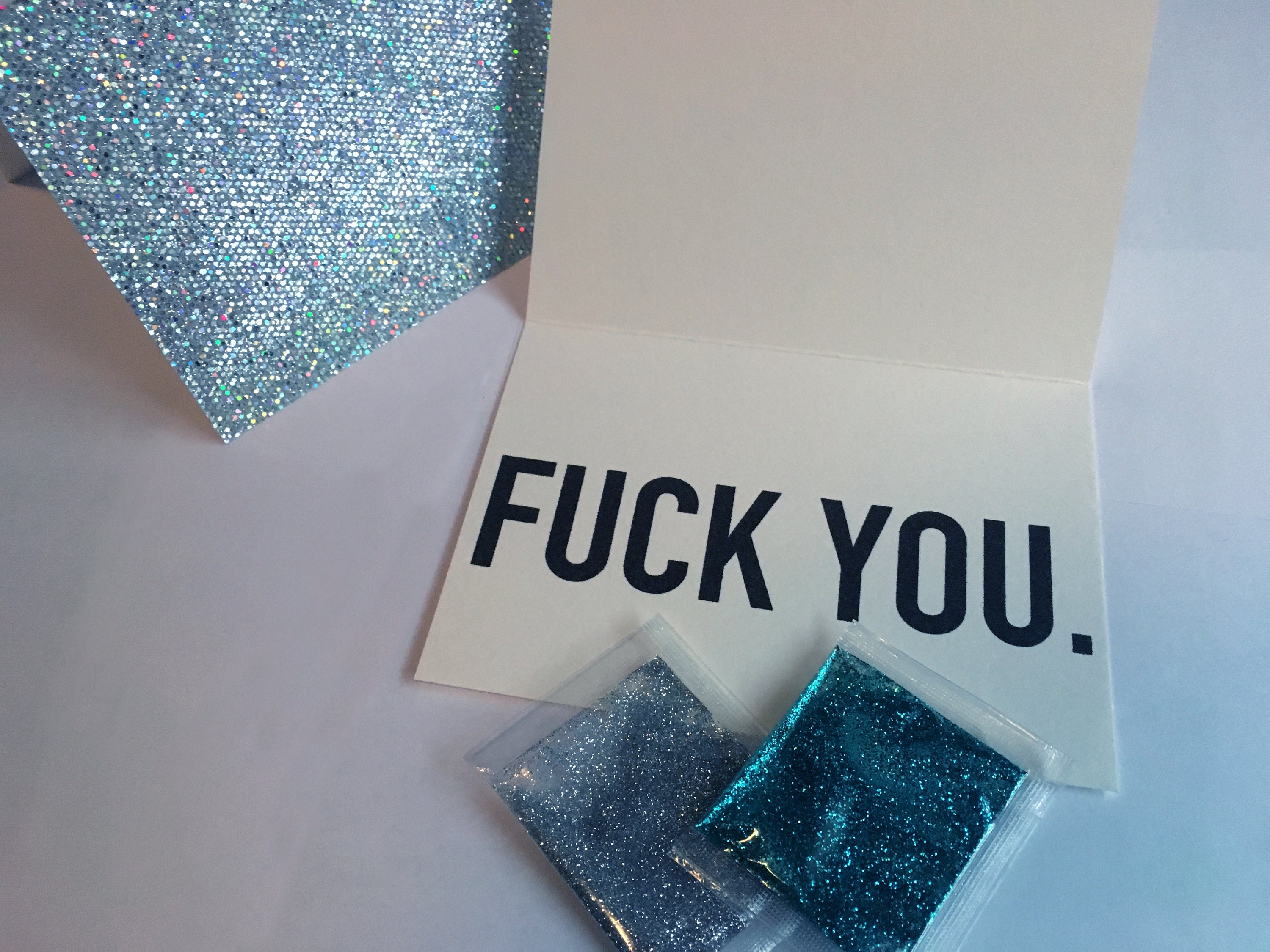 Fck you glitter bomb card // Funny Gift // Prank Gift // Etsy