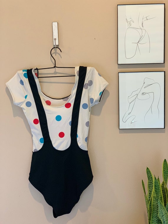 Vintage 1980s HP Polka Dot Leotard