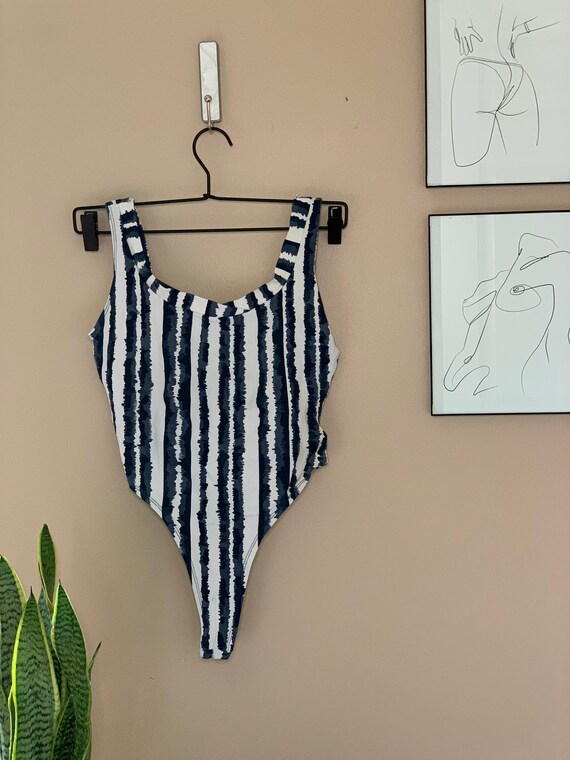 Vintage 1990s Your Move Tie-Dye Thong Leotard Body