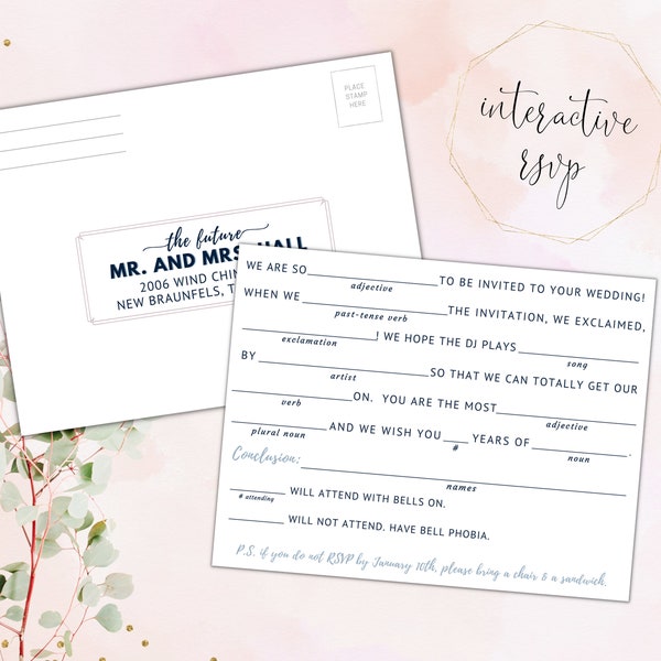 Wedding Mad Libs - Etsy