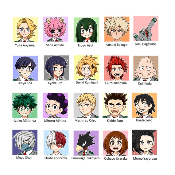 Class 1 a names mha kalehceoj