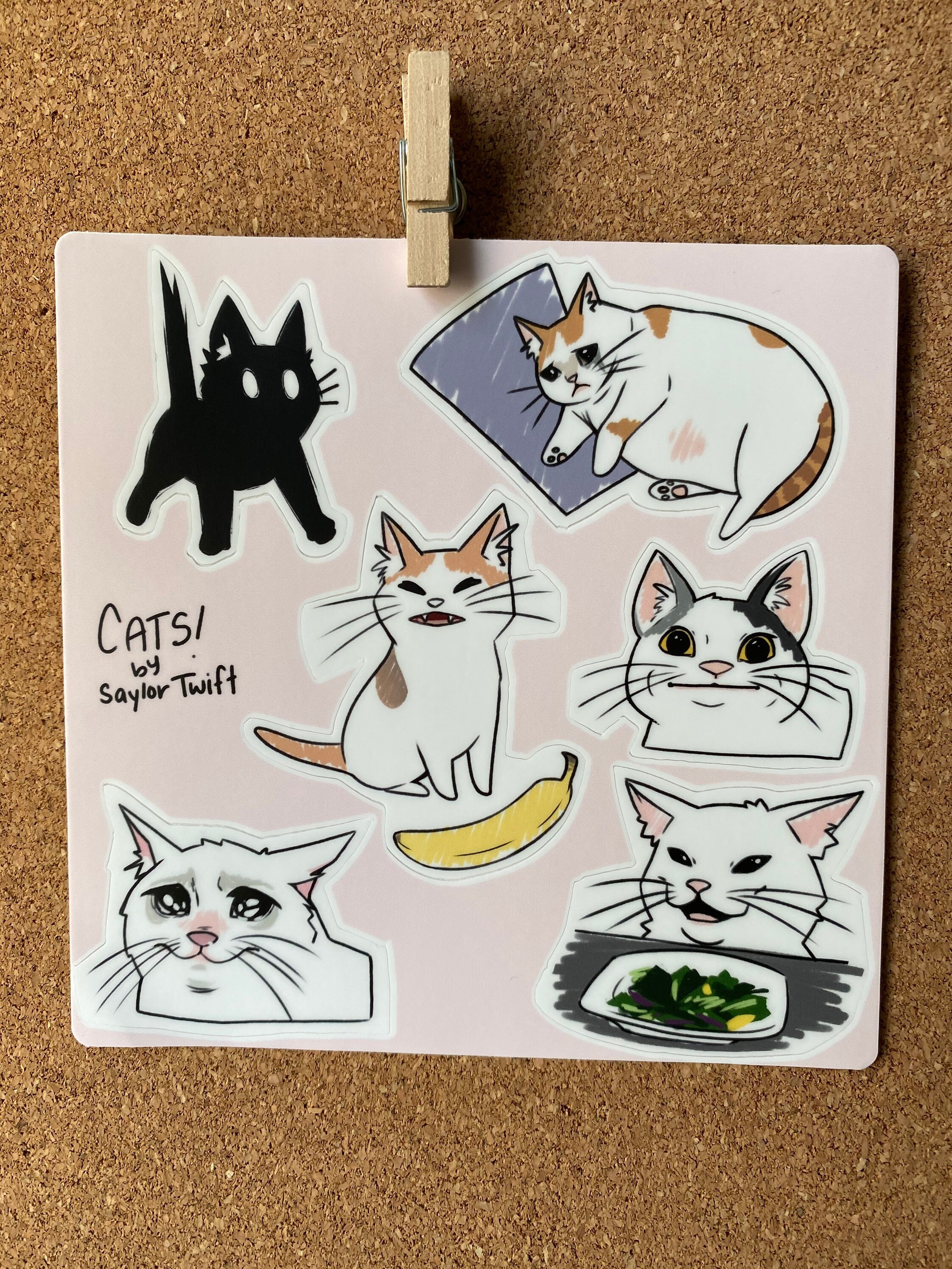 Meme Cats Sticker Sheet