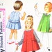 Vintage 1960s Simplicity 5133 Girl's Jumper & Blouse Pattern Size 2 - flared pleated dress, back buttons, Peter Pan collar, Back to School